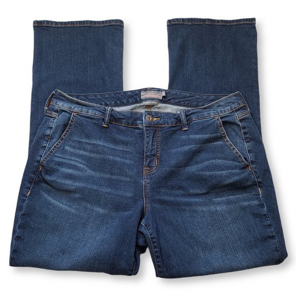 Torrid Blue Mid-Rise Slim Bootcut Jeans 18R
